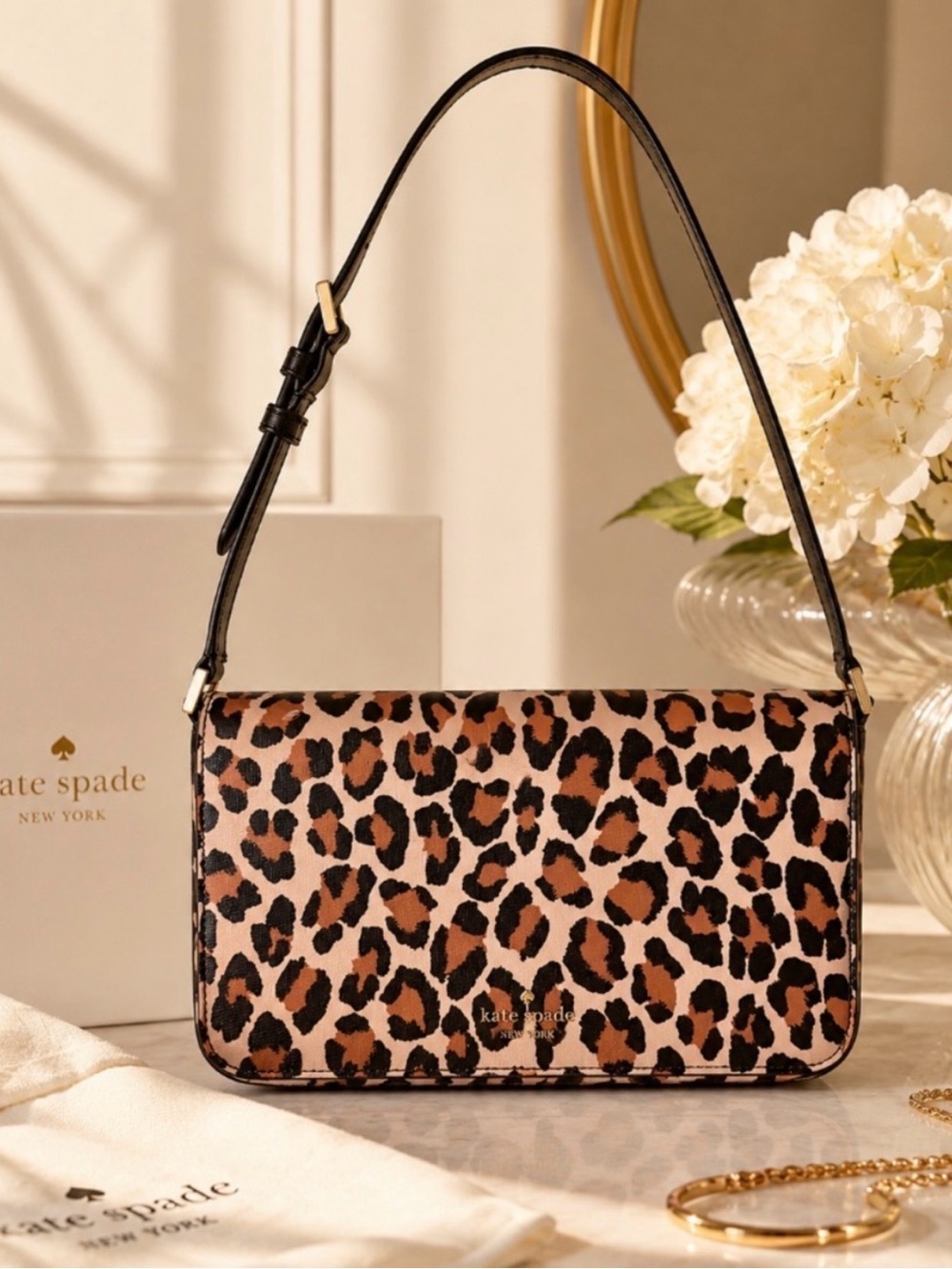NWT Kate Spade Staci Animal Print Shoulder Bag